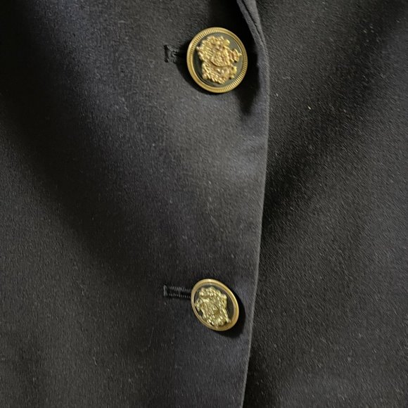 SUPPLY & DEMAND Navy Single Breasted School Boy Long Line Blazer Women L - Picture 4 of 13